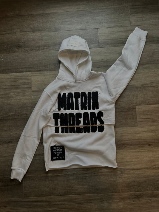 Signature Matrix Threads Hoodie-Snow White