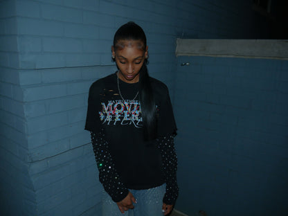 “MOVING DIFFERENT”Double-Layered Long Sleeve (BLK)